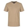 T-shirt homme uni col rond regular en coton avec logo brodé 618290