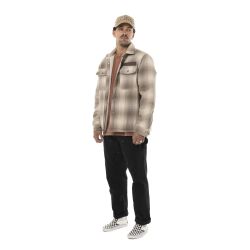Sur Chemise homme en flanelle à carreaux doublée sherpa Heaven
