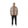 Sur Chemise homme en flanelle à carreaux doublée sherpa Heaven