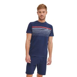 Ensemble Pyjama court Tshirt col rond homme en coton