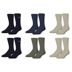 Lot de 6 paires de chaussettes de ville homme unies modèle B