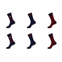 Lot de 6 paires de chaussettes de ville homme unies modèle C