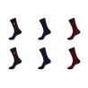Lot de 6 paires de chaussettes de ville homme unies modèle C