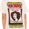 T-shirt femme col rond avec imprimé devant et dos Face