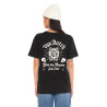 T-shirt femme col rond avec imprimé devant et dos Rose