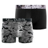 Lot de 2 boxers homme en coton imprimé et uni Concrete