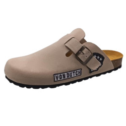 Mules homme dessus cuir avec patchs Vabex