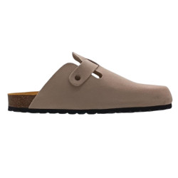 Mules homme dessus cuir avec patchs Vabex