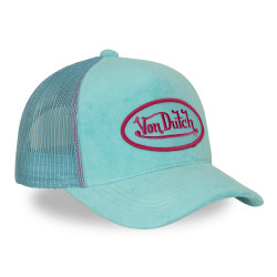 Casquette trucker en velours avec filet et badge Kylie