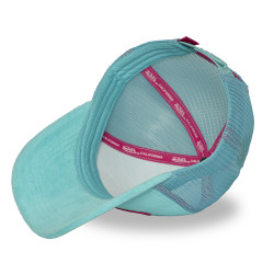 Casquette trucker en velours avec filet et badge Kylie