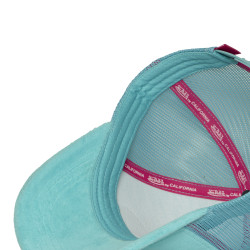 Casquette trucker en velours avec filet et badge Kylie