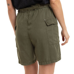 Short long fluide femme en tencel avec broderie Peppebag
