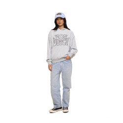 Sweat à capuche femme relax fit avec imprimé Puff et Strass Chain