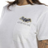 Tee shirt femme avec poche et badge Strass