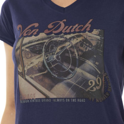Tee shirt femme avec col rond et print Vintage