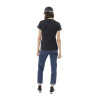 Tee shirt uni délavé avec col rond et print Vipere