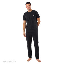 Ensemble pyjama long homme en coton jersey FPW1281