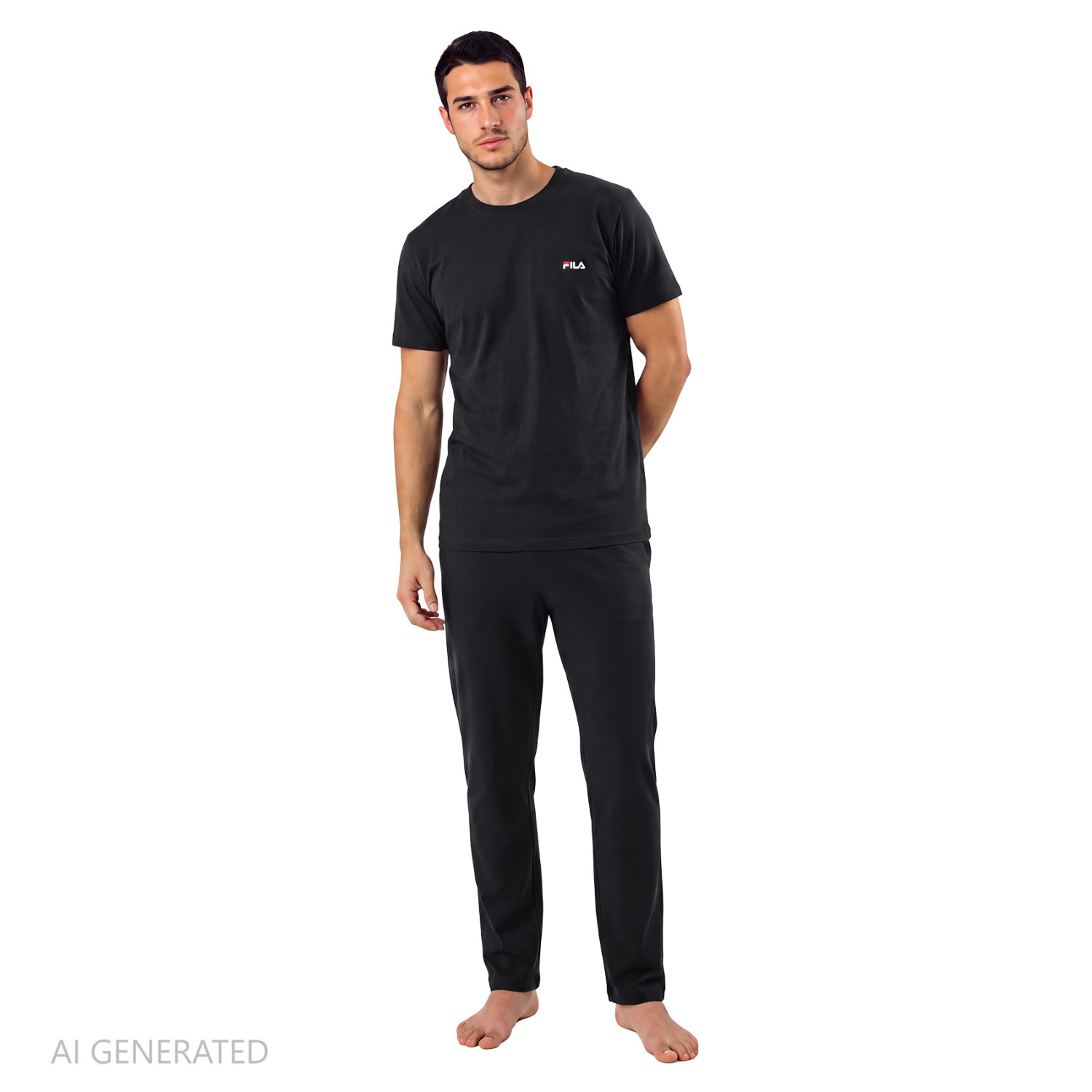 Ensemble pyjama long homme en coton jersey FPW1281