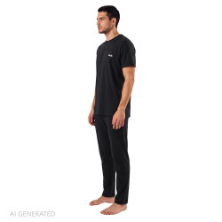 Ensemble pyjama long homme en coton jersey FPW1281