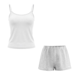 Ensemble pyjama femme caraco et short en coton jersey FPS4269