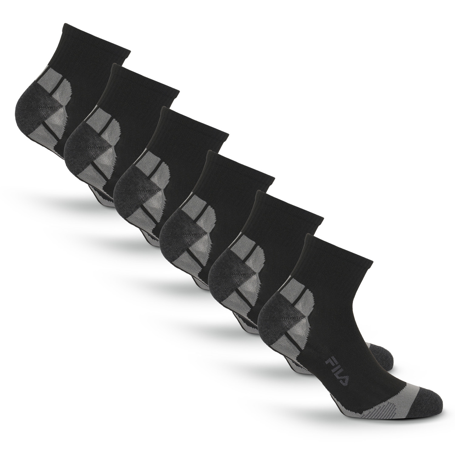 Lot de 6 Paires de chaussettes Quarter homme Multisport F1615