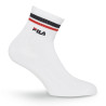 Lot 6 Paires de chaussettes Quarter homme Rayés et petit logo F9398